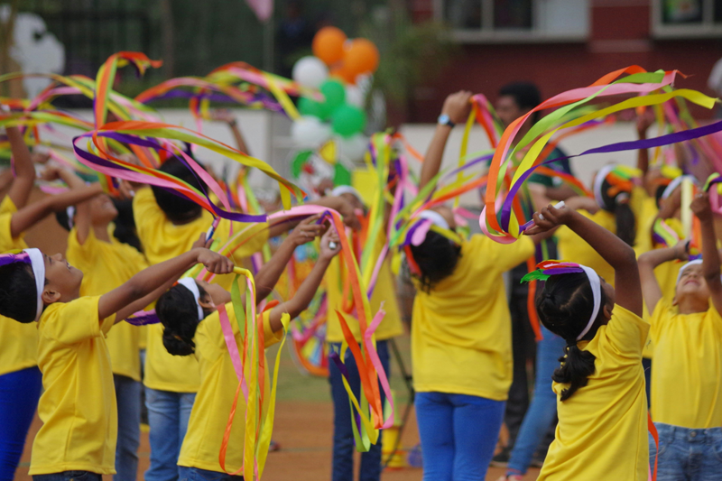 Children having fun at school